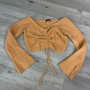 Fuzzy tangerine sweater